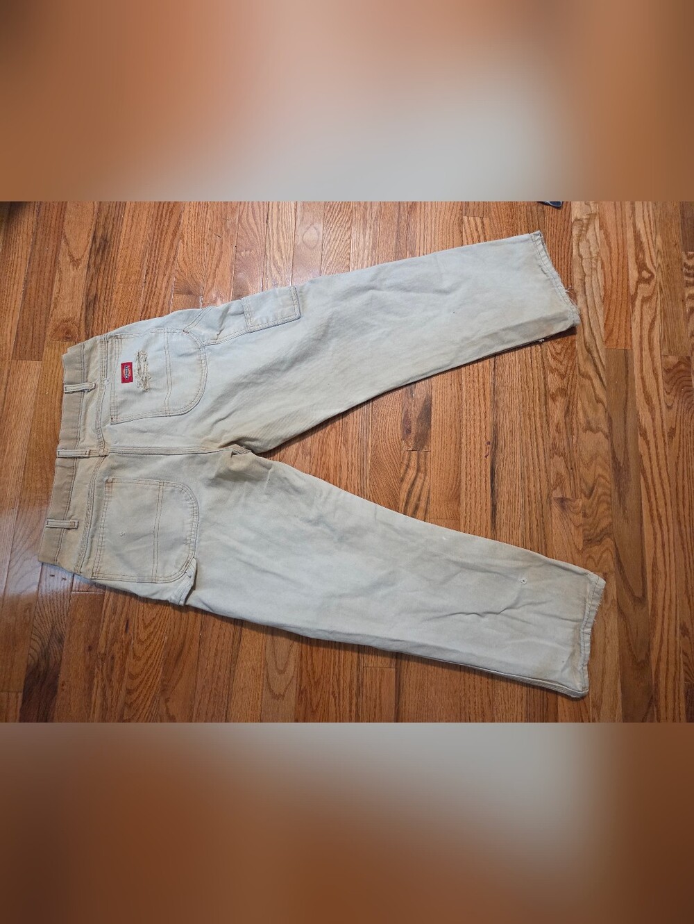Dickies Beige Canvas Jacket with Distressed Detail